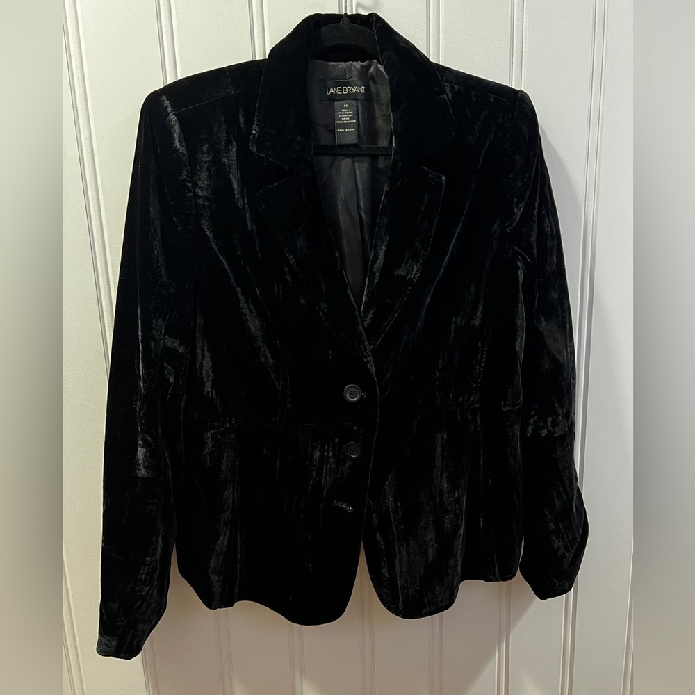 Crushed Velvet Lane Bryant Blazer
